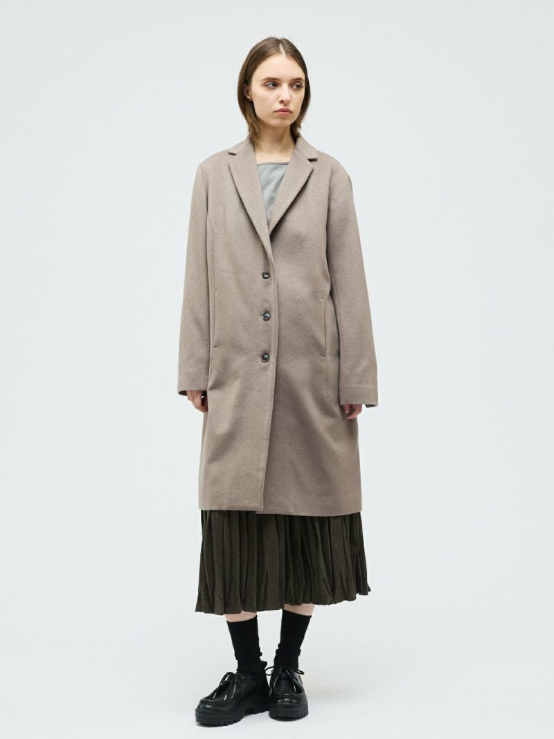 mizuiroind ウール チェスターコート mizuiro ind チェスターコート｜ MARcourt ONLINE STORE - マーコート