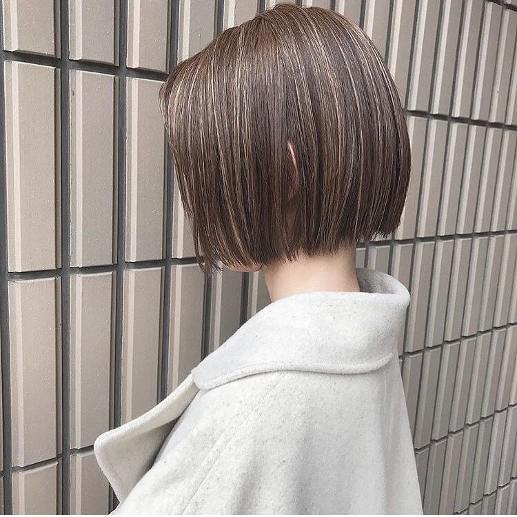 透け感カラーのミニボブ スタイルアップ効果あり 美容室カキモトアームズのオフィシャルサイト