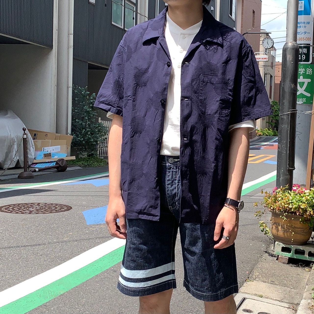 小物 momotaro ジャガード好きへ贈る水玉ハワイアンシャツ！｜MOMOTARO JEANS