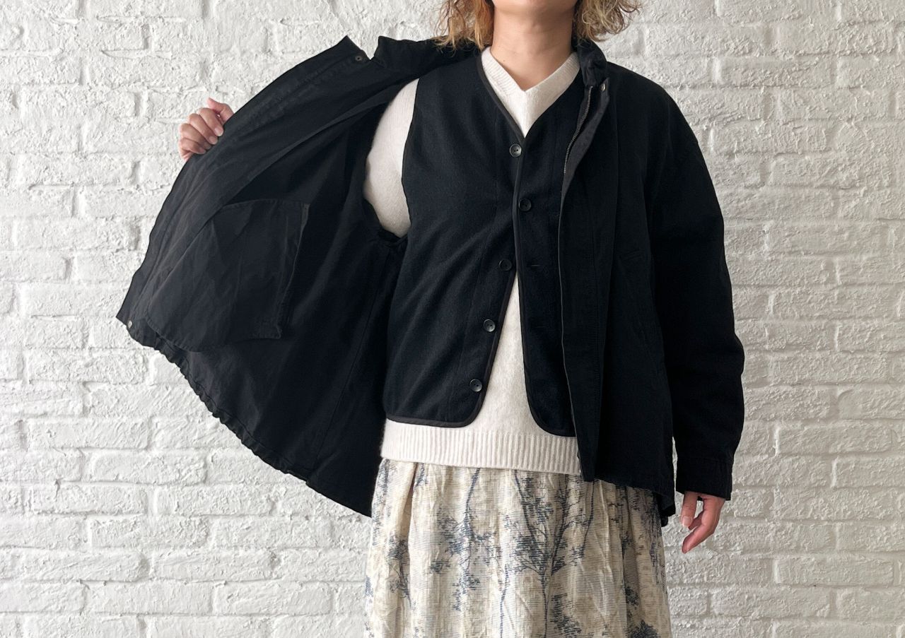 W POINT】コットンリネンライトツイル ライナー付ジャケット | pas de