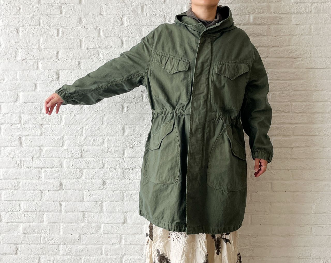 W POINT】深い森の植物プリント スカート | pas de calais Online