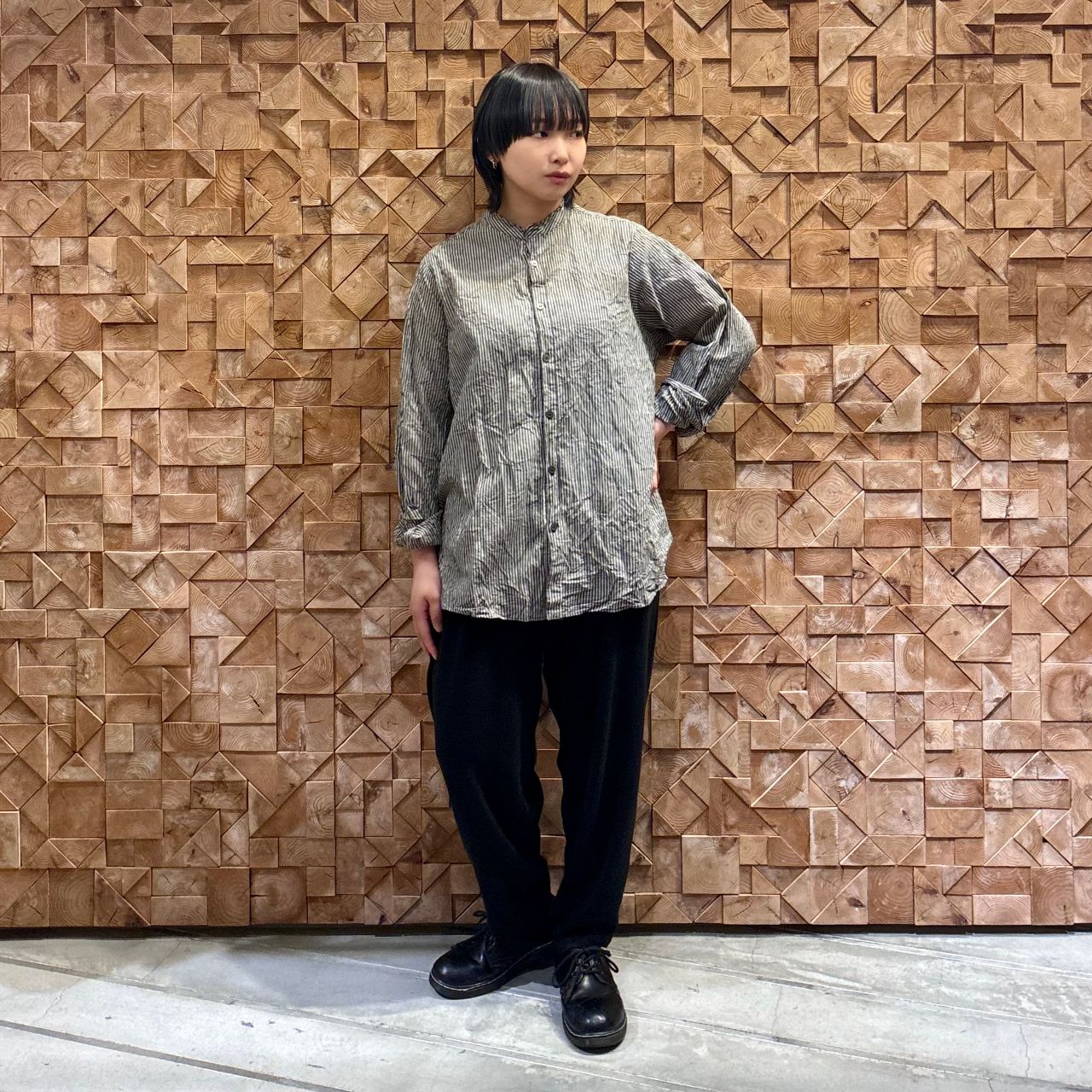 パドカレ pas de calais 麻 リネンニット ロングジレカーディガン パドカレ pas de calais 麻 リネンニット ロングジレカーディガン