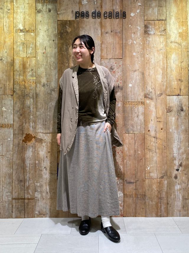 パドカレ✽ストライプスカート 着まわしコーディネート】ストライプスカート | pas de calais