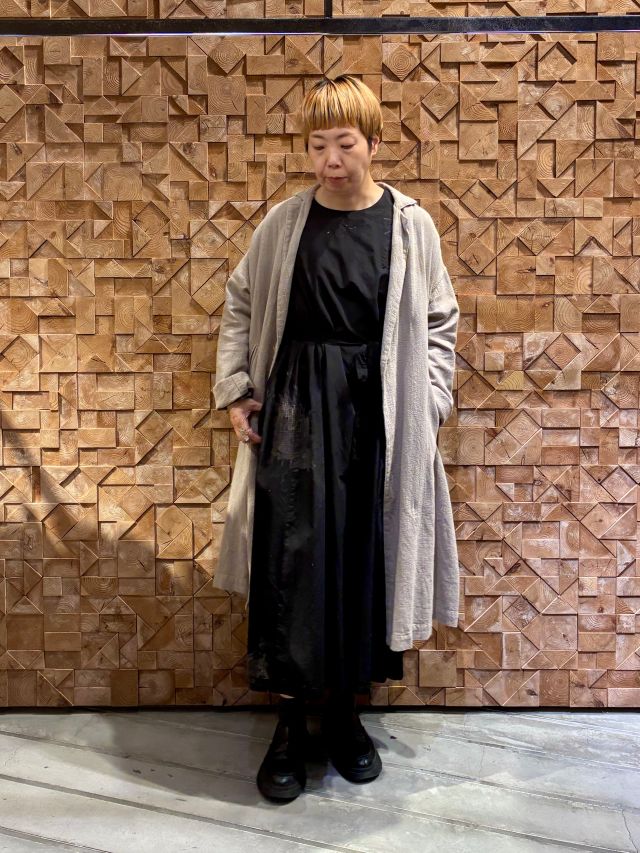 先染めコットンリネンカルゼ コート | (パドカレ)公式オンラインストア