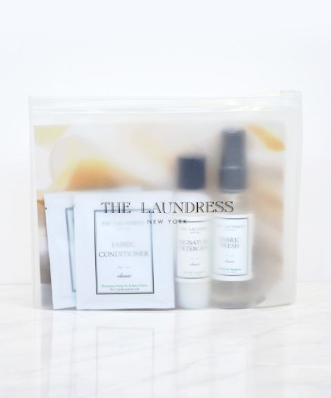 THE LAUNDRESS 洗濯洗剤 柔軟剤　セット 持ち運びに最適！！ミニサイズ＆ポーチ付き洗濯洗剤セット