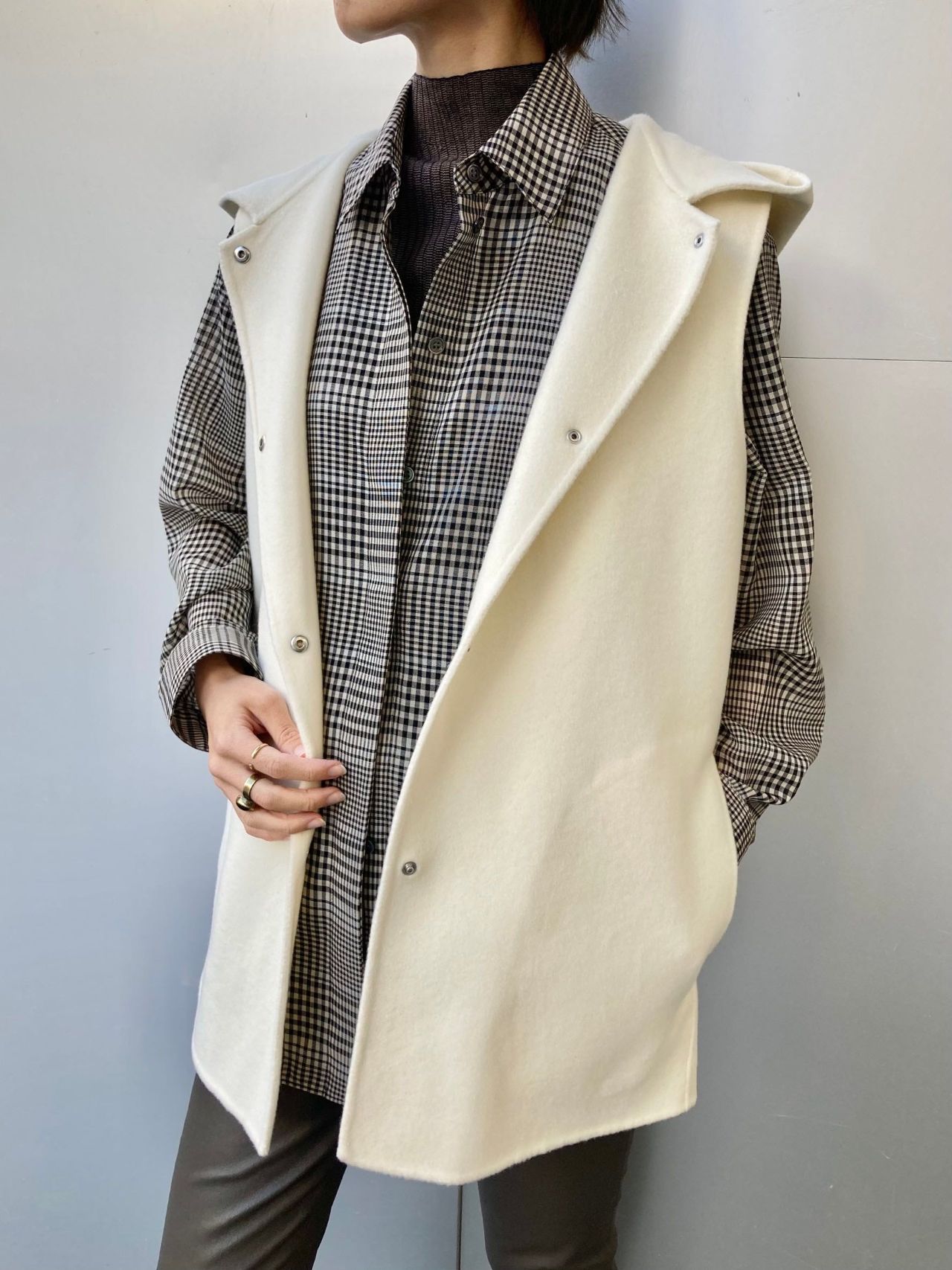 seyto ツートーンレイヤードコート seyto（セイト）の「Two tone layered trench coat / ツートーン