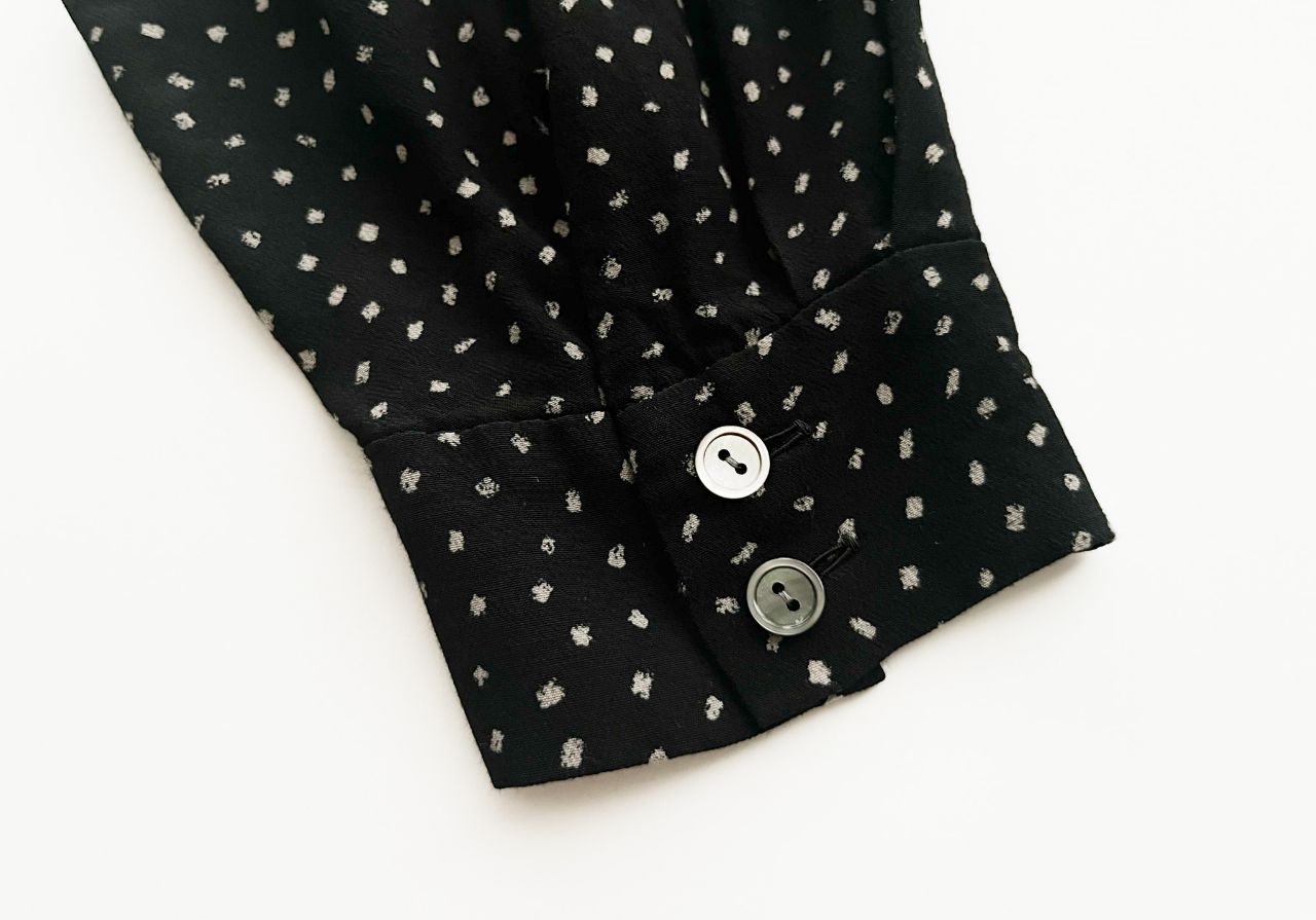 pas de calais - 【pasdecalais】24AW 13-40-6607 レーヨンデシンプリント 開襟ブラウス長袖ブラウス pas de calais｜レーヨンデシンプリント 開襟ブラウス(13-40