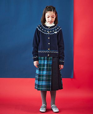Daisy⭐︎新品タグ付】ファミリア　コットンベスト　120cm ネイビー Daisy⭐︎新品タグ付】ファミリア コットンベスト 120cm