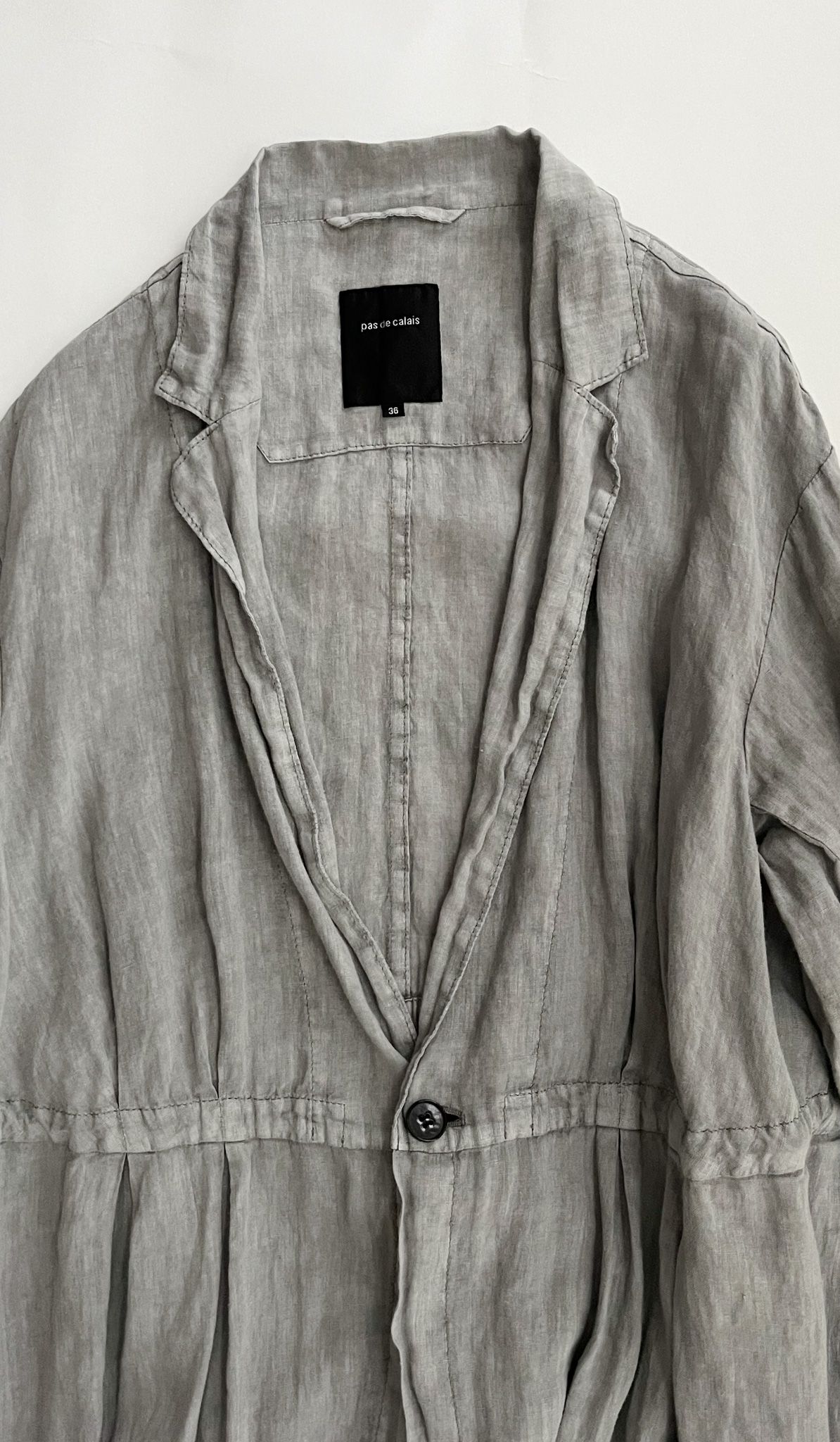 期間限定！10%OFF】リネンキャンバス炭染 コート | pas de calais