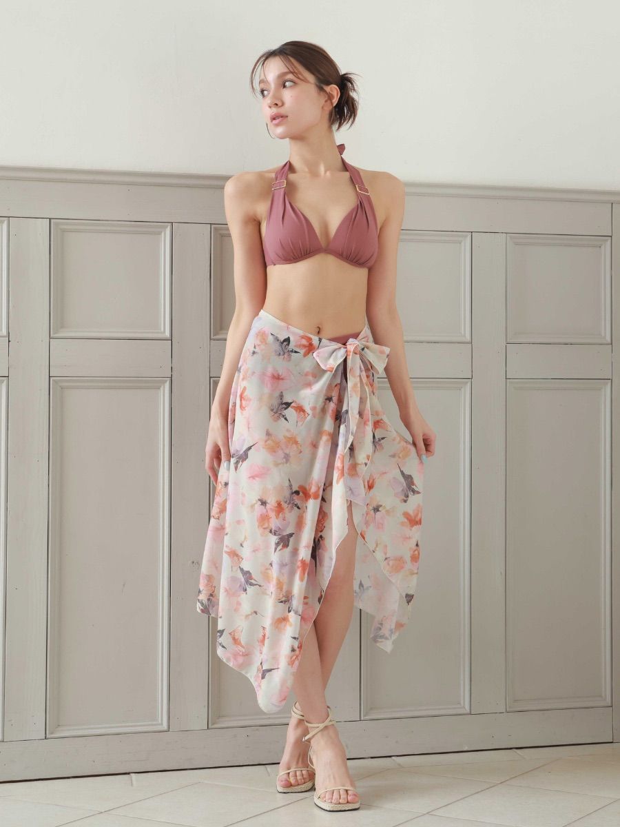 【値下げ❗️】リベーチェ水着　ロングフレアバンドゥビキニ&サロート(パレオ) 値下げ❗️】リベーチェ水着 ロングフレアバンドゥビキニ&サロート