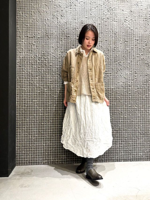 pas de calais パドカレ シルク コットン 泥染め ワンピース 36 pas de calais パドカレ シルク コットン 泥染め ワンピース 36