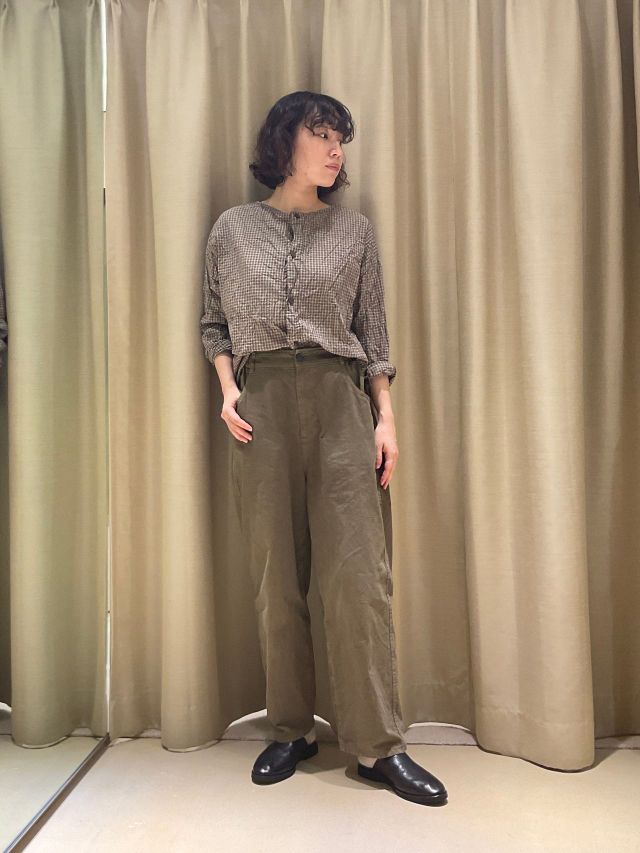 【タグ付き】パドカレ ECOウールフラノ クロップドパンツ タグ付き】パドカレ ECOウールフラノ クロップドパンツ