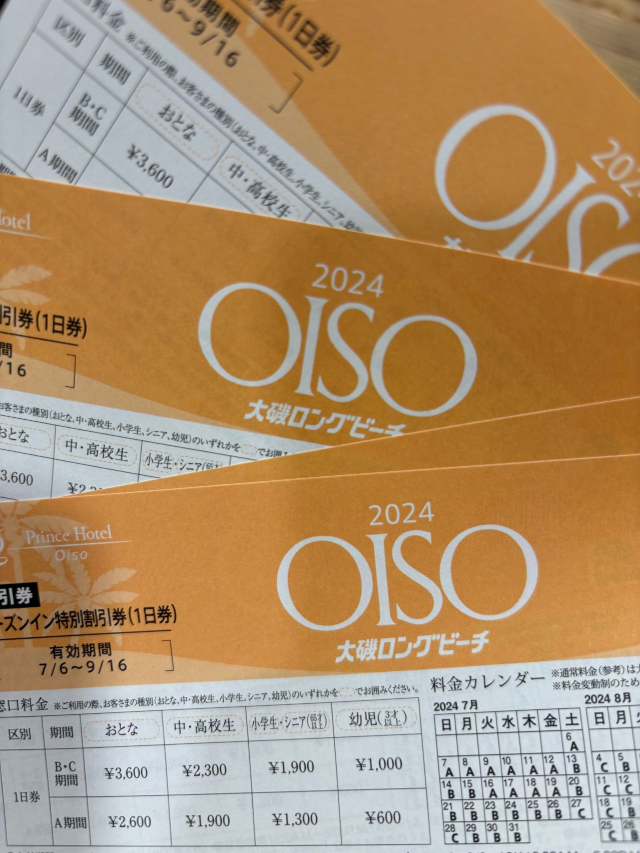 ☆大磯ロングビーチ 入場券4名分 ☆11899円！【aiaさん専用】 やさし