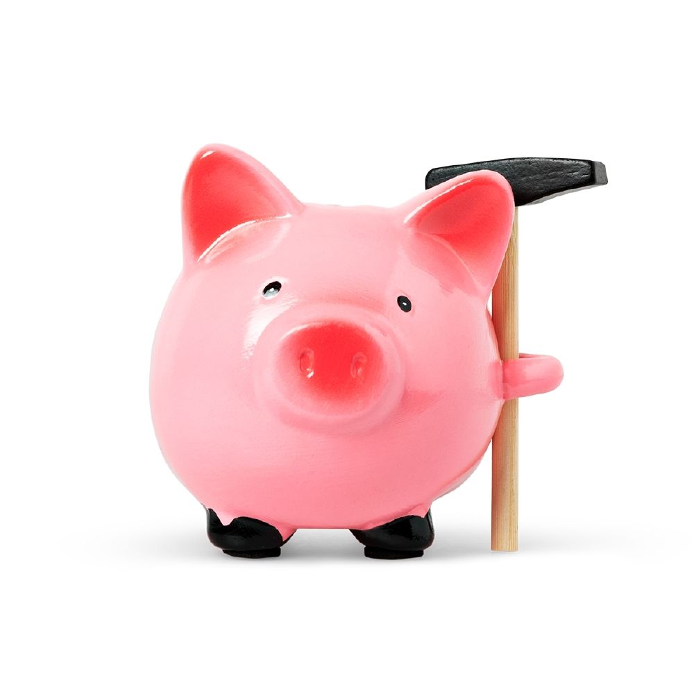 ブタの貯金箱 & ハンマー