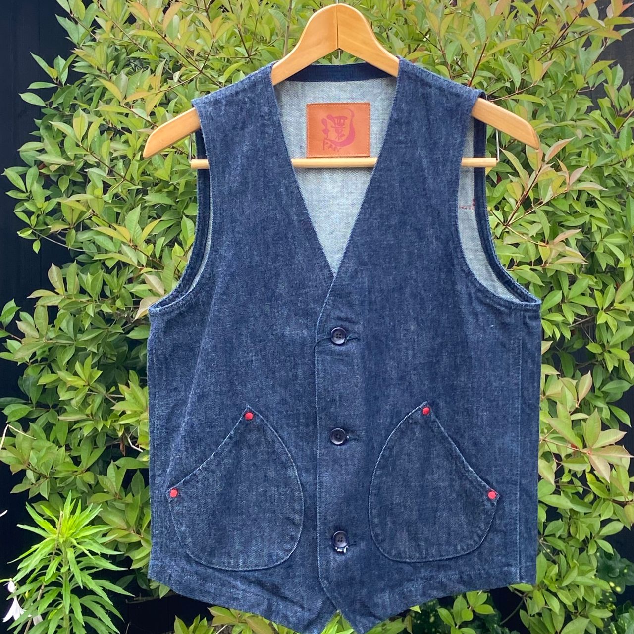 MOMOTARO JEANS デニムベスト 桃太郎ジーンズ インディゴ刺し子 ベスト Momotaro Jeans 刺子