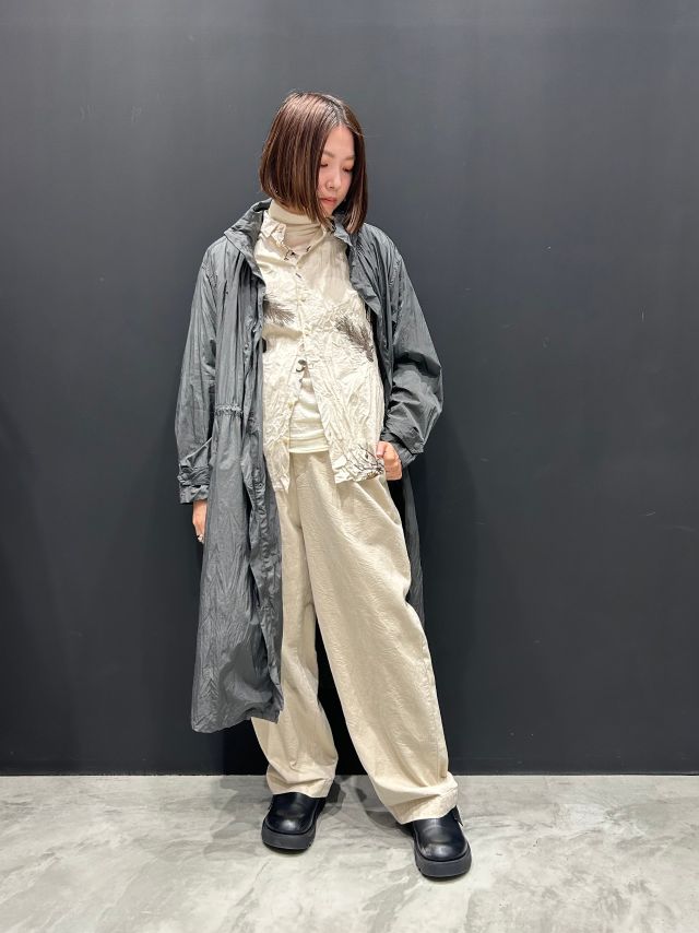 【美品】パドカレ pas de calasis 切替ニット コットン混 黒 10%OFF】ベビーアルパカクラッシュ編み出し タートルネック | pas de