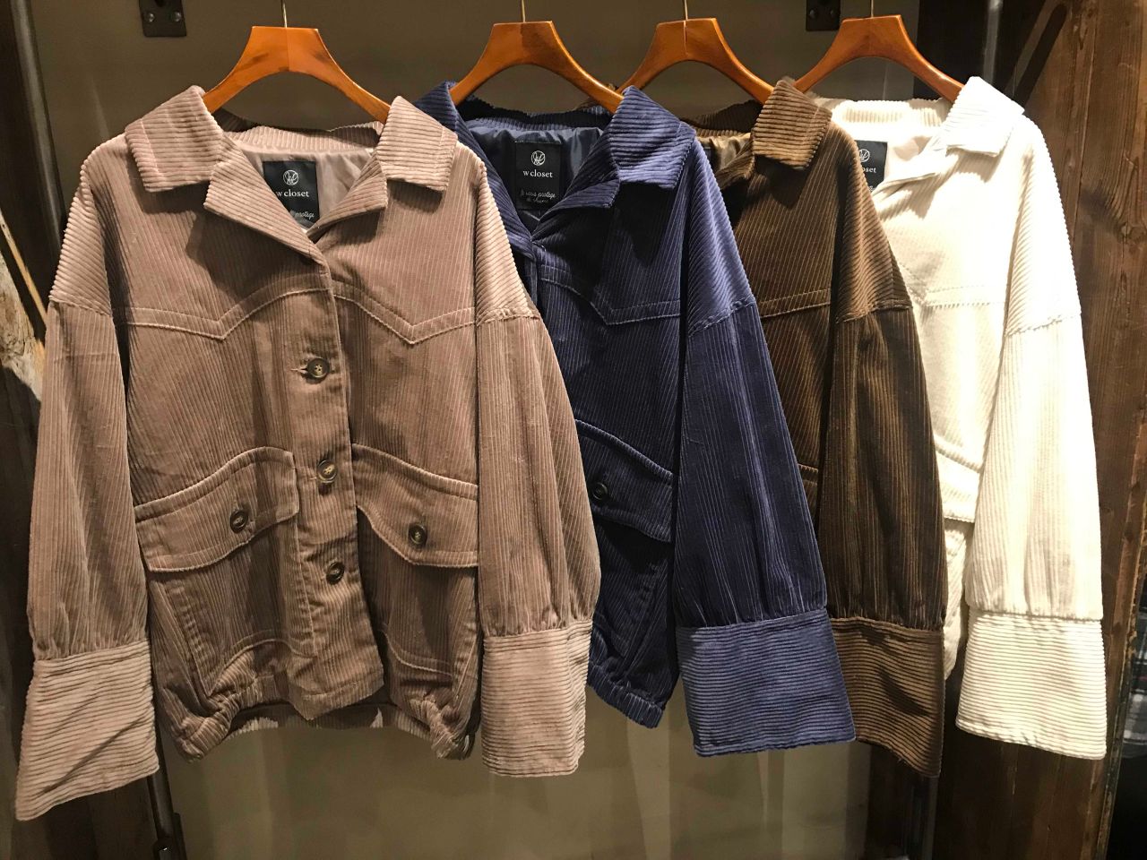 W Closet Bigブルゾン コーデュロイ ダブルクローゼット 開襟 人気の雑貨がズラリ ダブルクローゼット