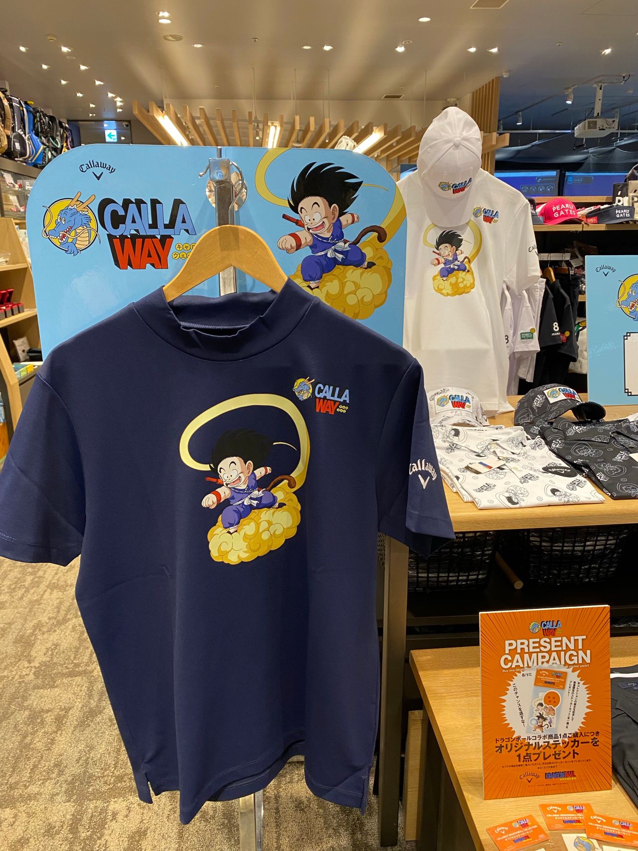 Callaway★ドラゴンボールコラボ★バケハ キャロウェイ ドラゴンボール ロゴ刺繍バケットハット（白