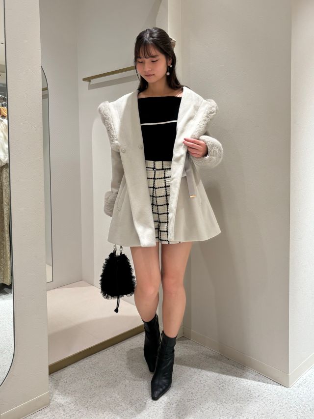 ラメチュールフリル巾着バック
