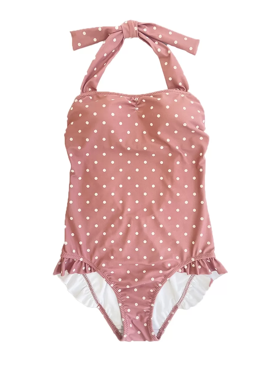 【新品】pium 水着　水玉　ワンピース　ピンク レトロ感な水玉ワンピース水着♥≪グラン | グランデュオ立川