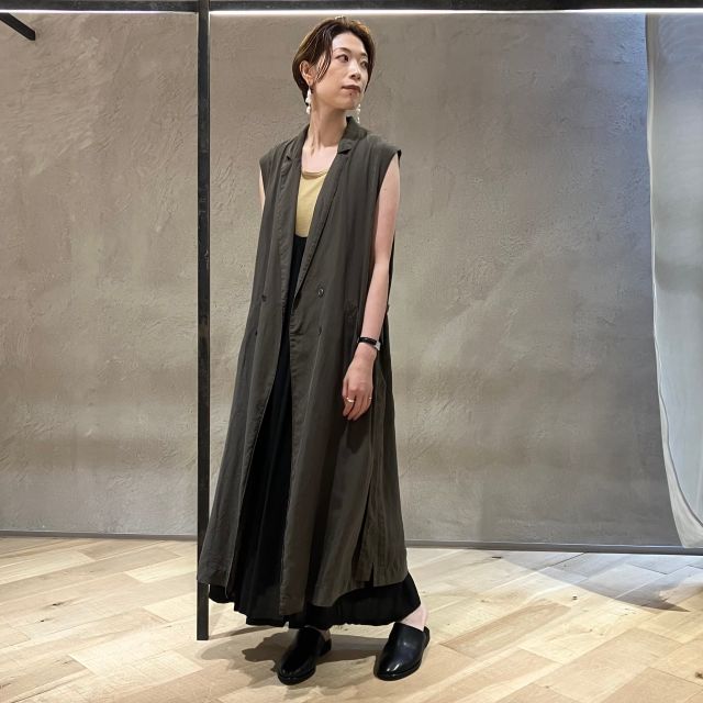 パドカレ マテリアルミックスタンクトップ pas de calais(パドカレ)の25SS?マテリアルミックスタンク