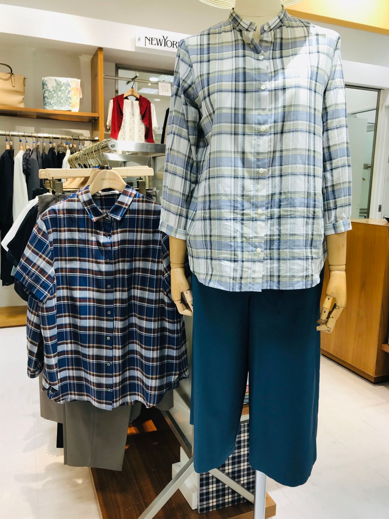 爽やかで夏らしいチェックシャツ 伊勢丹立川エルサイズ店 Women ニューヨーカー公式ショップブログ