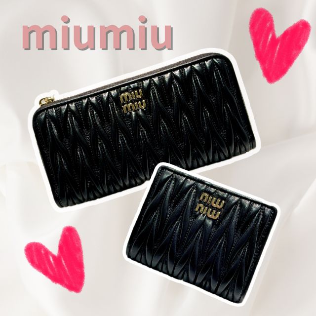ミュウミュウ miumiu 折り財布 MATELASSE マトラッセ 5MV204 2FPP