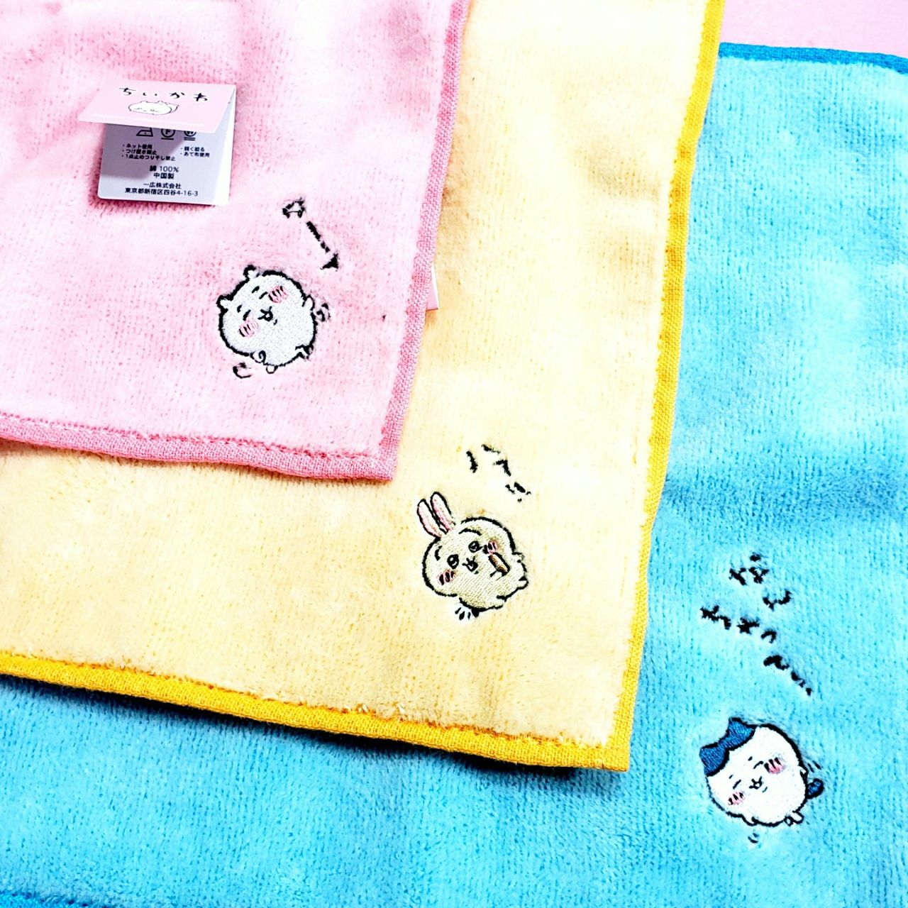 ハチワレ　タオル ちいかわ ハチワレいろいろ フェイスタオル | タオル製品を