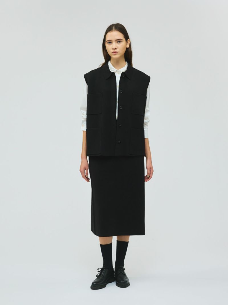 mizuiro ind 襟付きワイドベスト｜ MARcourt ONLINE STORE