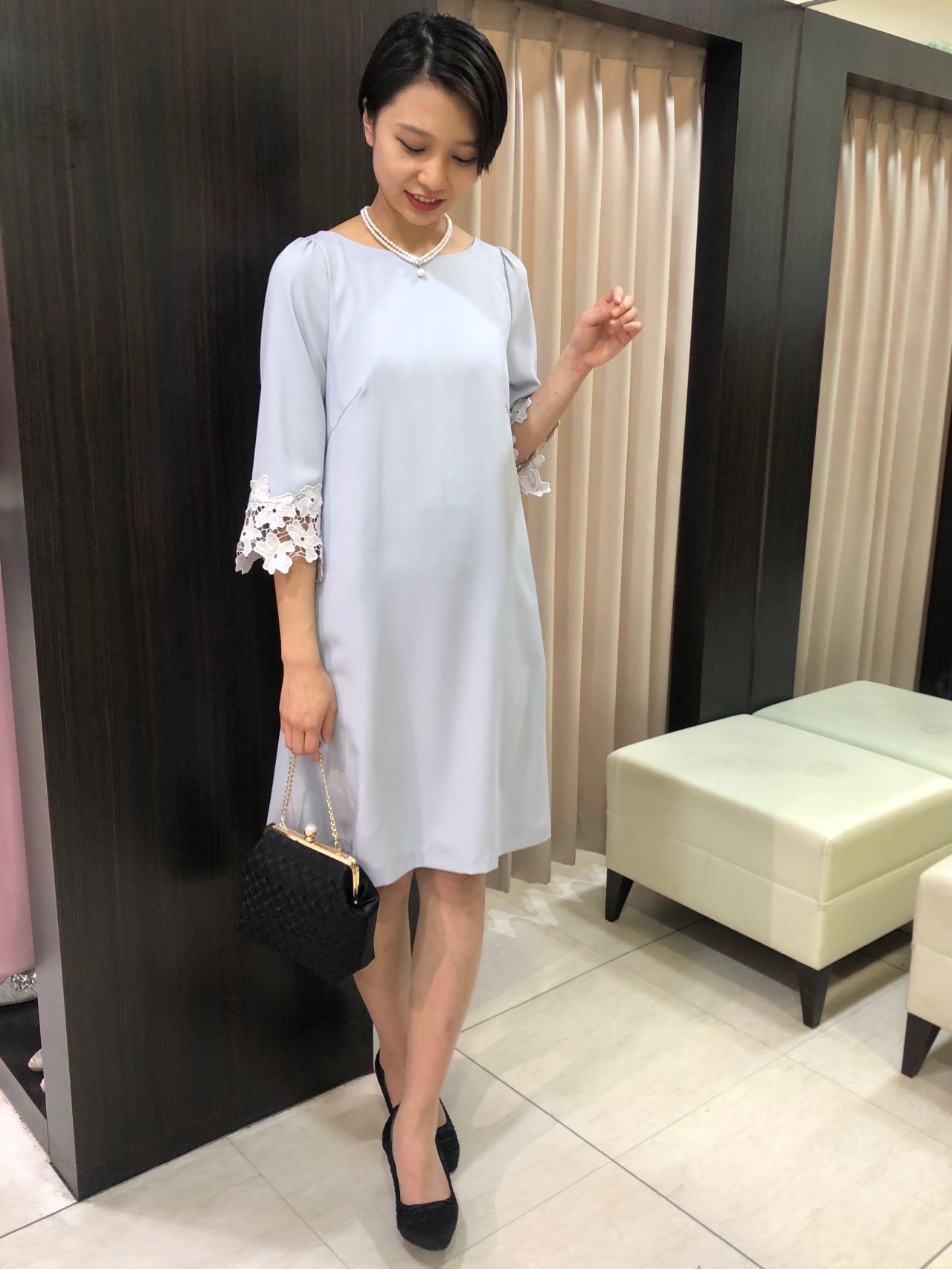 袖レースaラインワンピース 結婚式 パーティーetc アストリア川越店 Astoria アストリア 公式ショップブログ