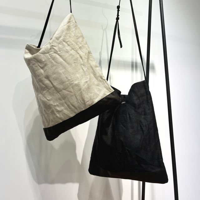 リネン×牛革 ショルダーバッグ バッグ | (パドカレ)公式オンラインストア