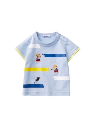 ⭐︎新品未使用　未開封⭐︎ familiar 水色 クマ Tシャツ 90サイズ ⭐︎新品未使用 未開封⭐︎ familiar 水色 クマ Tシャツ 90