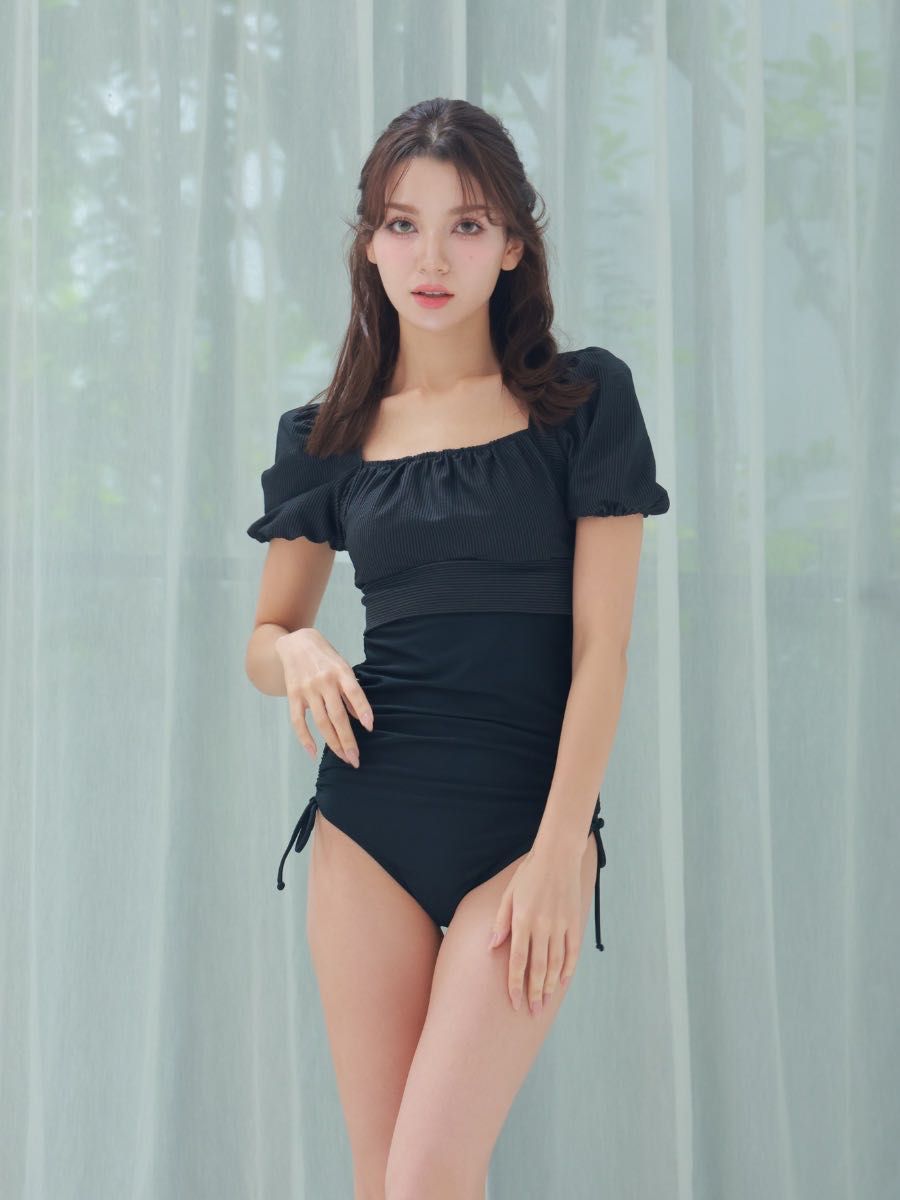 無地クロッシーワイヤービキニ PEAK&PINE　黒 peak&pine 水着 黒 無地クロッシーワイヤービキニ PEAK&PINE 黒