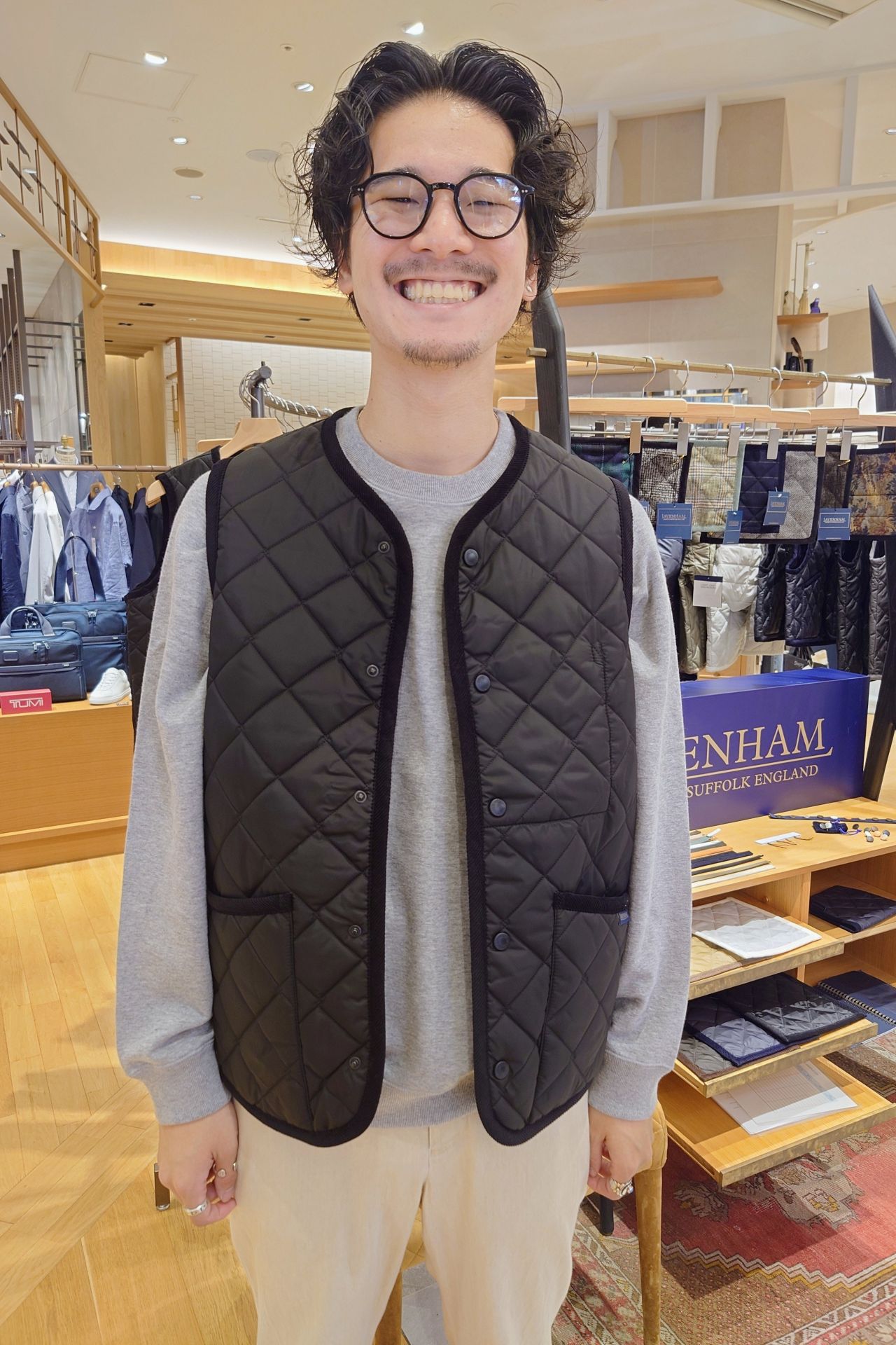 【2回使用】LAVENHAM ラベンハム リバーシブル ベスト シップス別注 オーダーでLAVENHAMのベストを作ってみませんか？ 〜ベレ兄さん