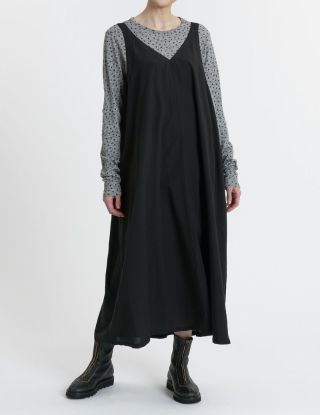 【25SS】パドカレ　リヨセルポプリンロングジレ　カーキ　定価64,900円 New】 リヨセルポプリン styling 2 | 大阪髙島屋店 | pas de calais