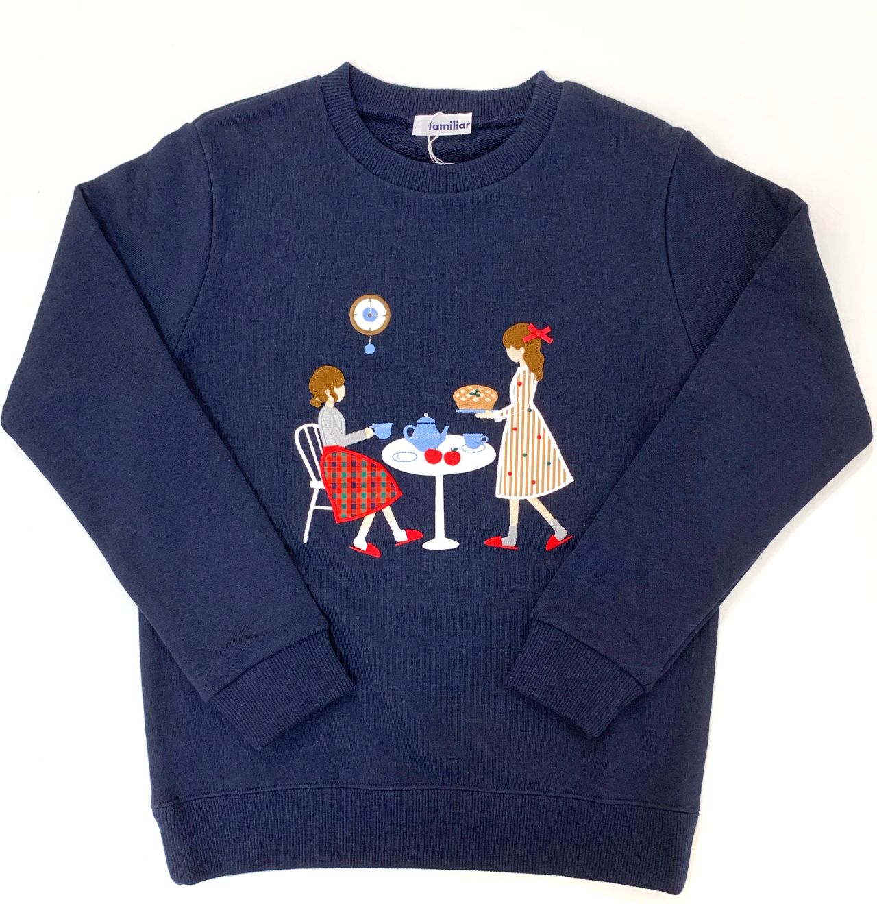 ファミリア 長袖Tシャツ ピンク りんご リボン