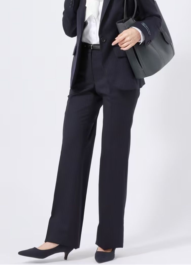 41992 KANSAIMAN シングルスーツ上下背抜き紺ストライプ