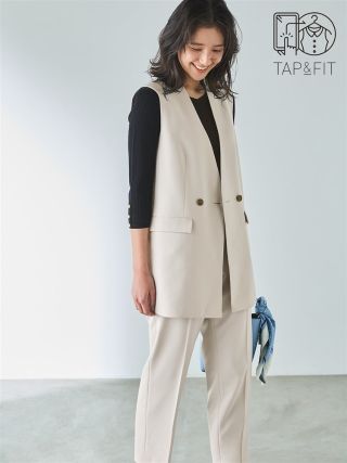 5XL【新品同様】n♡line ウォッシャブル ストレッチ スーツ レディース ウォッシャブル】ジャケット 1つボタン プリントニット グレン