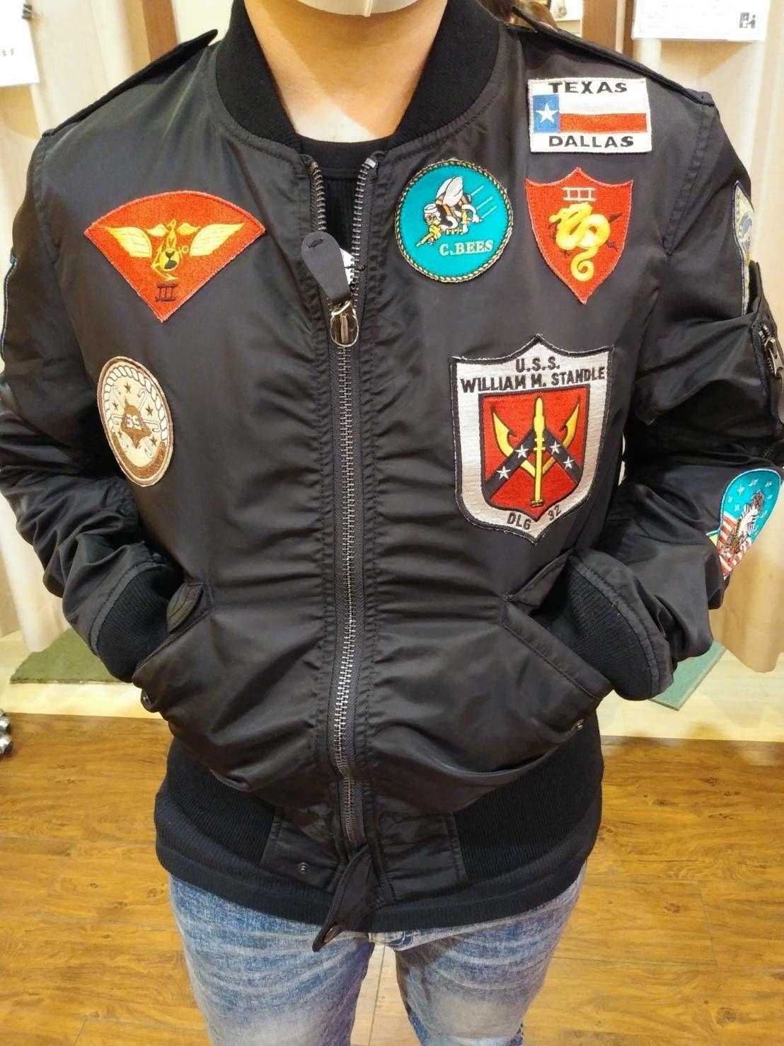 AVIREX×METHOD/シーズメン 別注 MA-1 50着限定【セージ☆L】 つよかっ