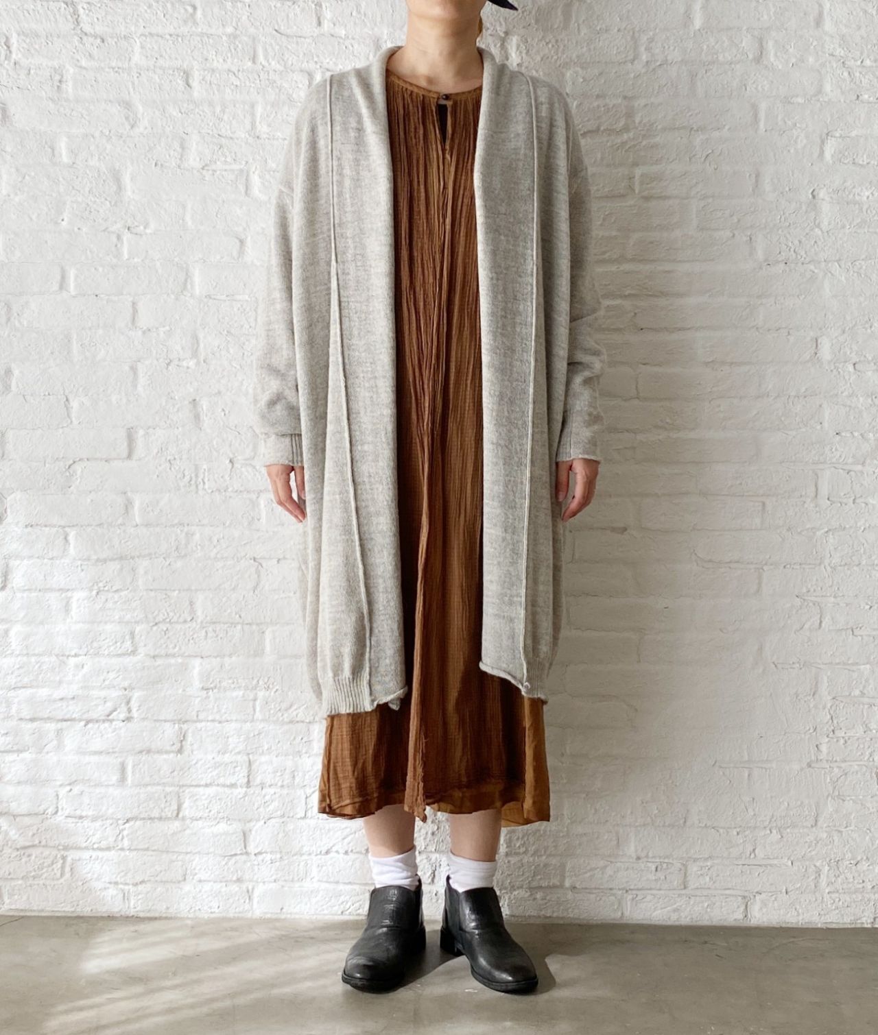 期間限定！10%OFF】紀州梅炭染めモダールローン ワンピース
