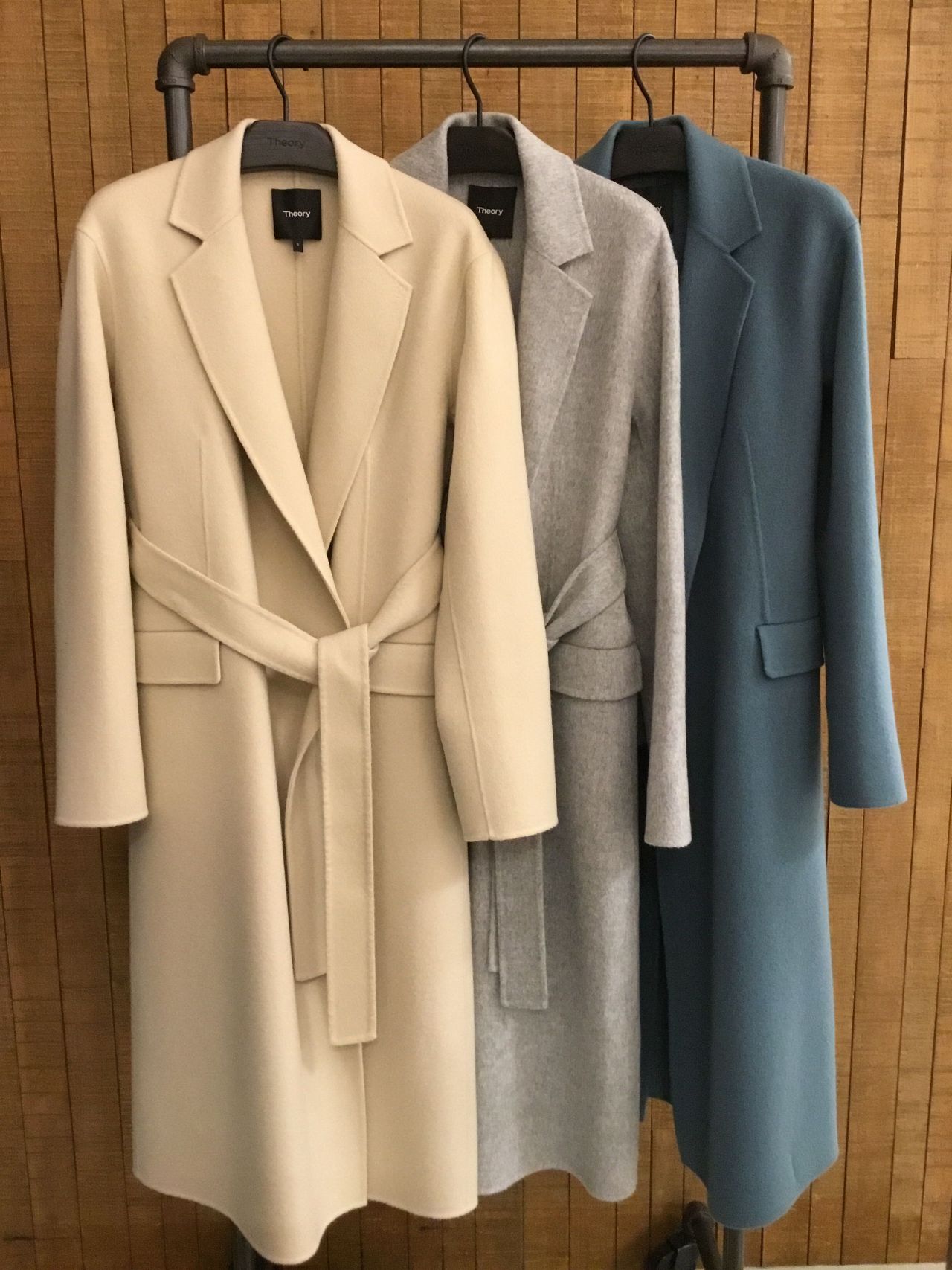 Theory 21AW LUXE NEW DIVIDE DB BELT COAT DF DOUBLE BREASTED