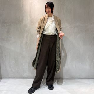 NEW】綿麻ボイルラッフルチェッカー付きブラウス | 大阪髙島屋店 | pas