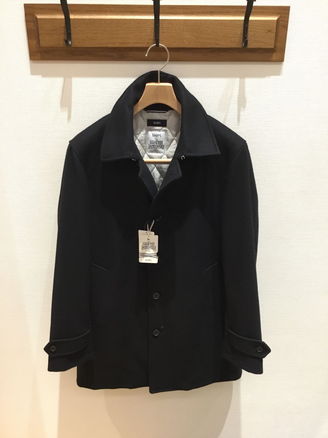 SHIPS HAMILTON LAMBSWOOL ブラック ピーコート SHIPS HAMILTON LAMBSWOOL ブラック ピーコート SHIPS（シップス