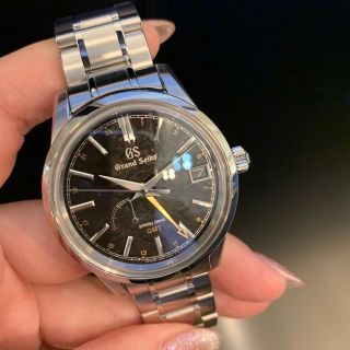 グランドセイコー 9Rスプリングドライブ GMT SBGE271 ブラック メンズ 