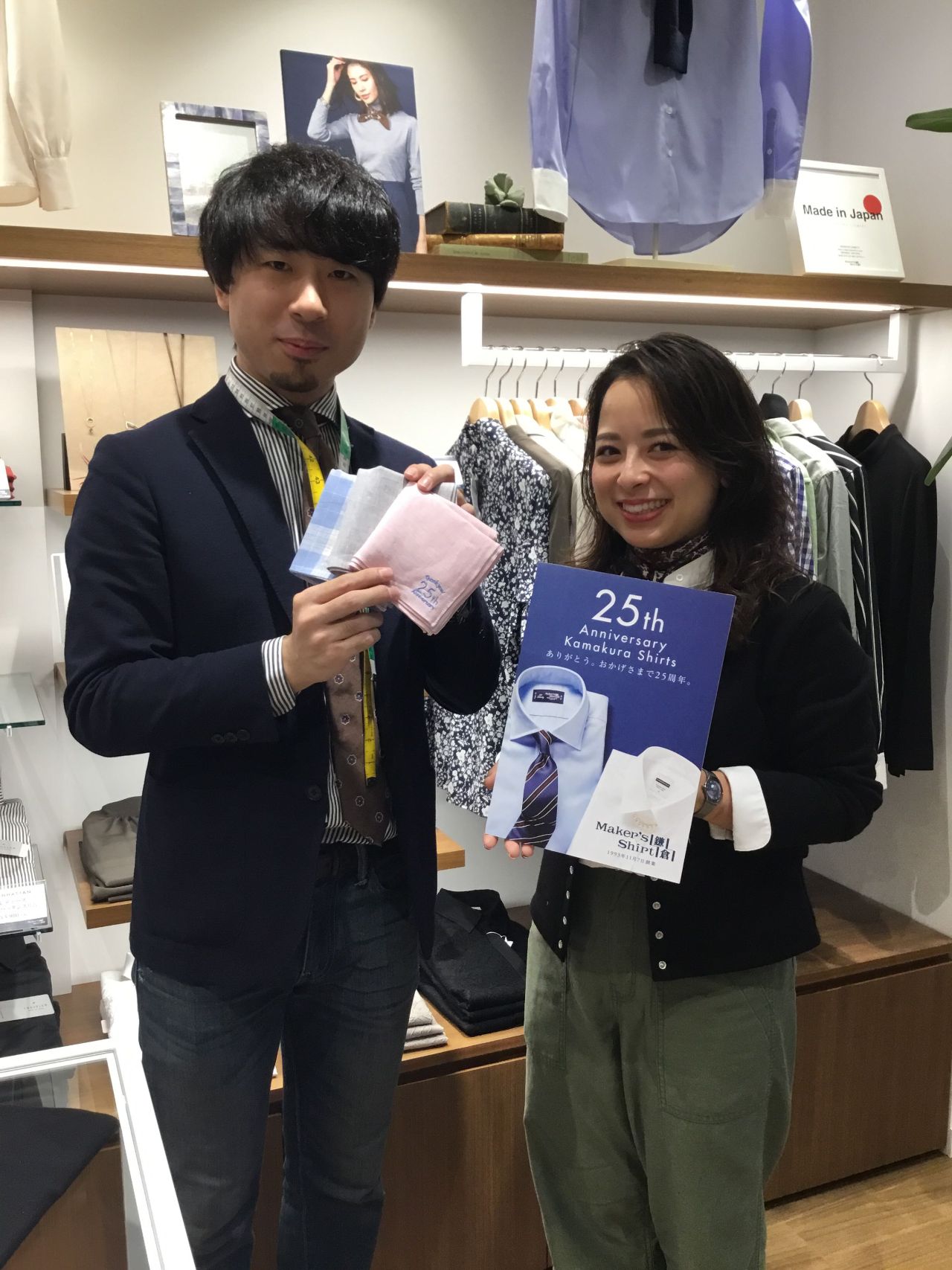 鎌倉シャツ25周年 限定ハンカチ 新宿小田急エース店 メーカーズシャツ鎌倉 公式ショップブログ Maker S Shirt Kamakura