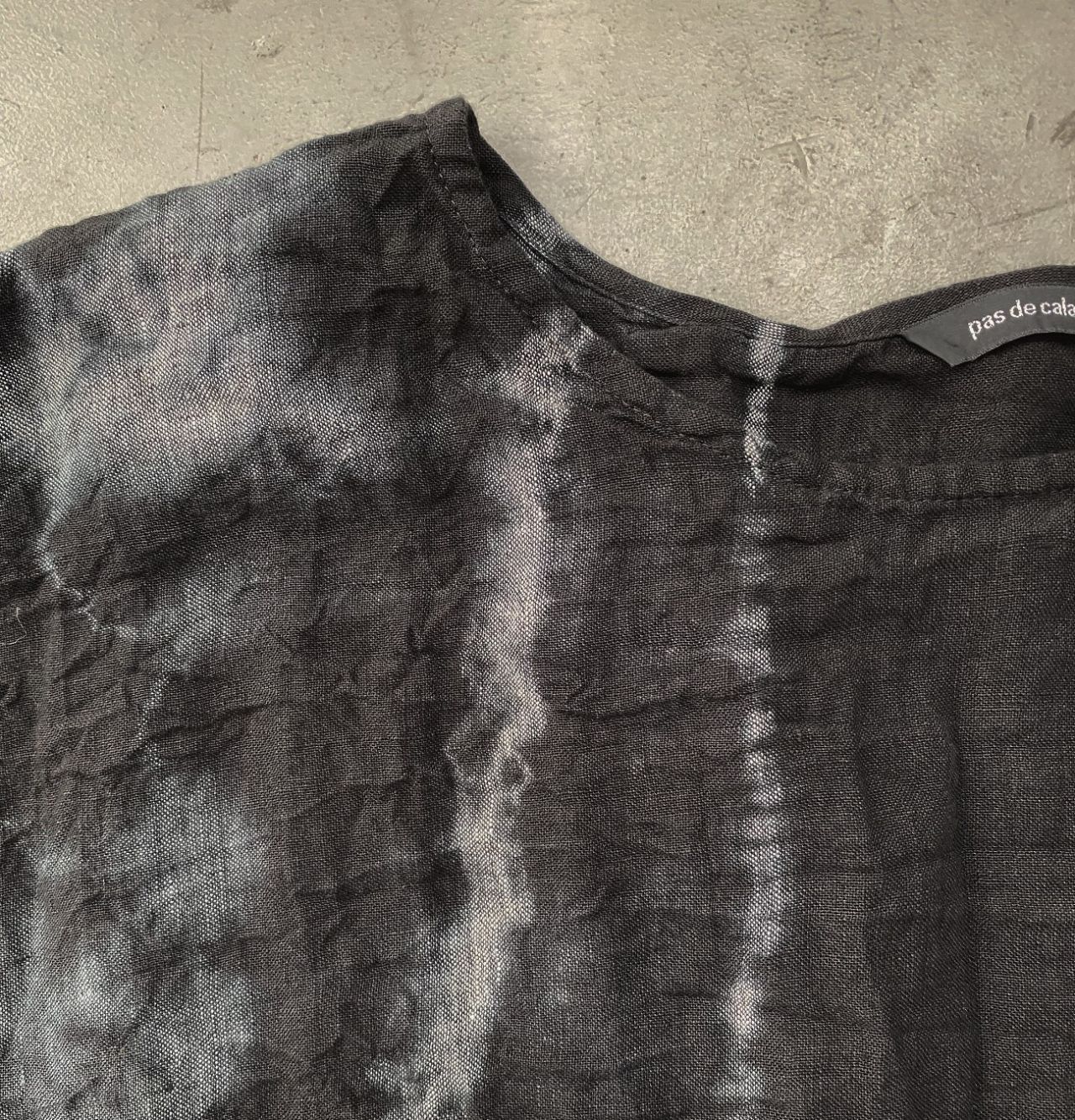 美品★pas de calais パドカレ　大判ストール　麻　黒系　ムラ染 楽天市場】【2024秋冬新作】pas de calais パドカレ カシミヤ