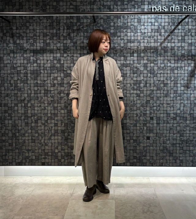 先染めコットンリネンカルゼ コート | (パドカレ)公式オンラインストア