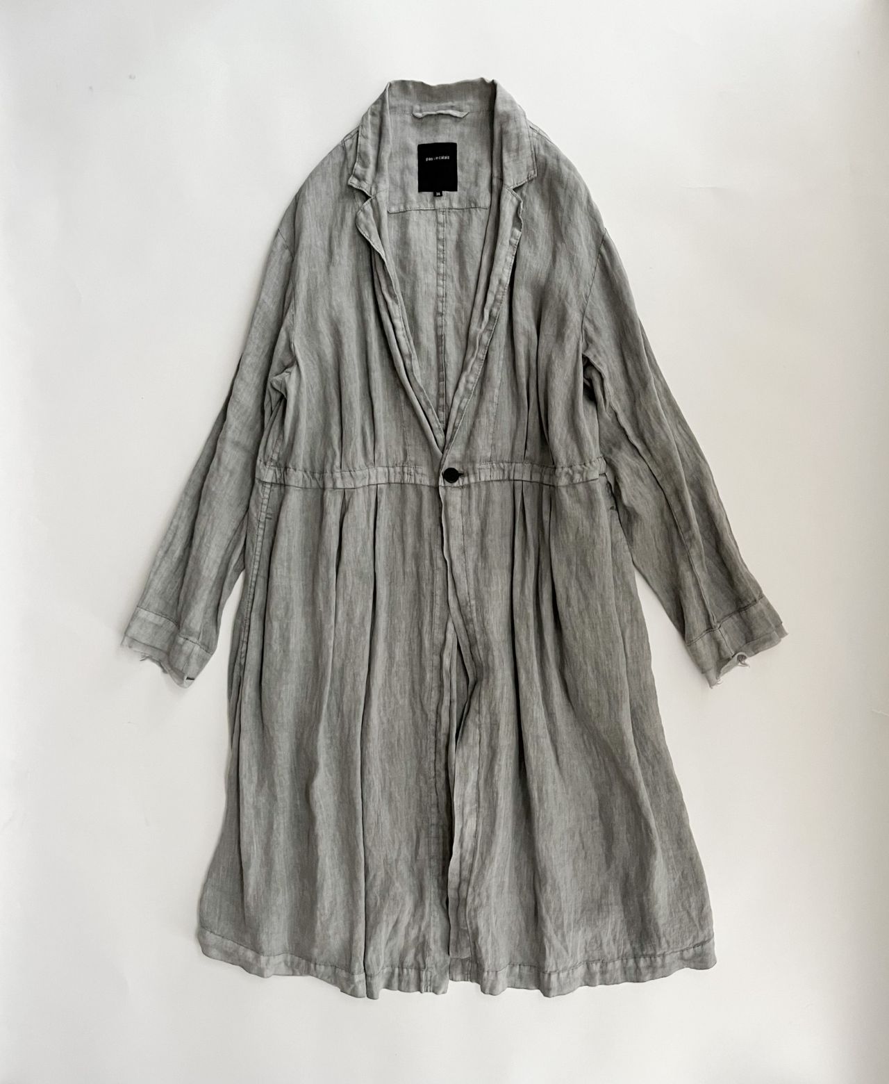 期間限定！10%OFF】リネンキャンバス炭染 コート | pas de