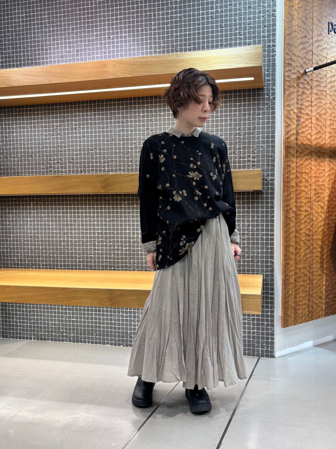 ARTS&SCIENCE ボタニカルダイ タックブラウス 定価66000円