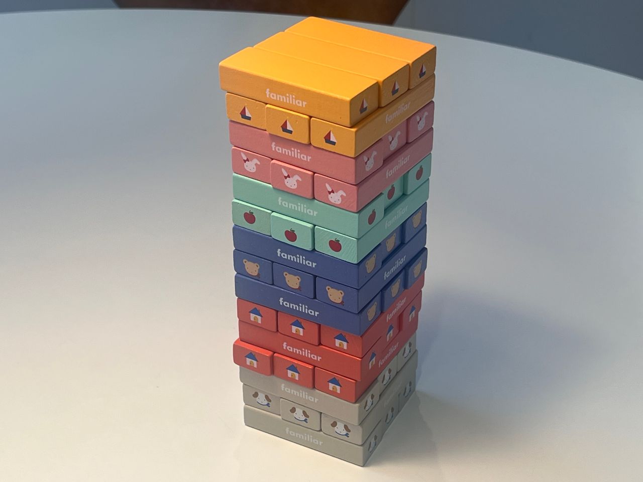 ファミリア ノベルティ　バランスゲーム　おもちゃ　ジェンガ ハラハラドキドキ♪バランスゲームがノベルティに！｜ファミリア